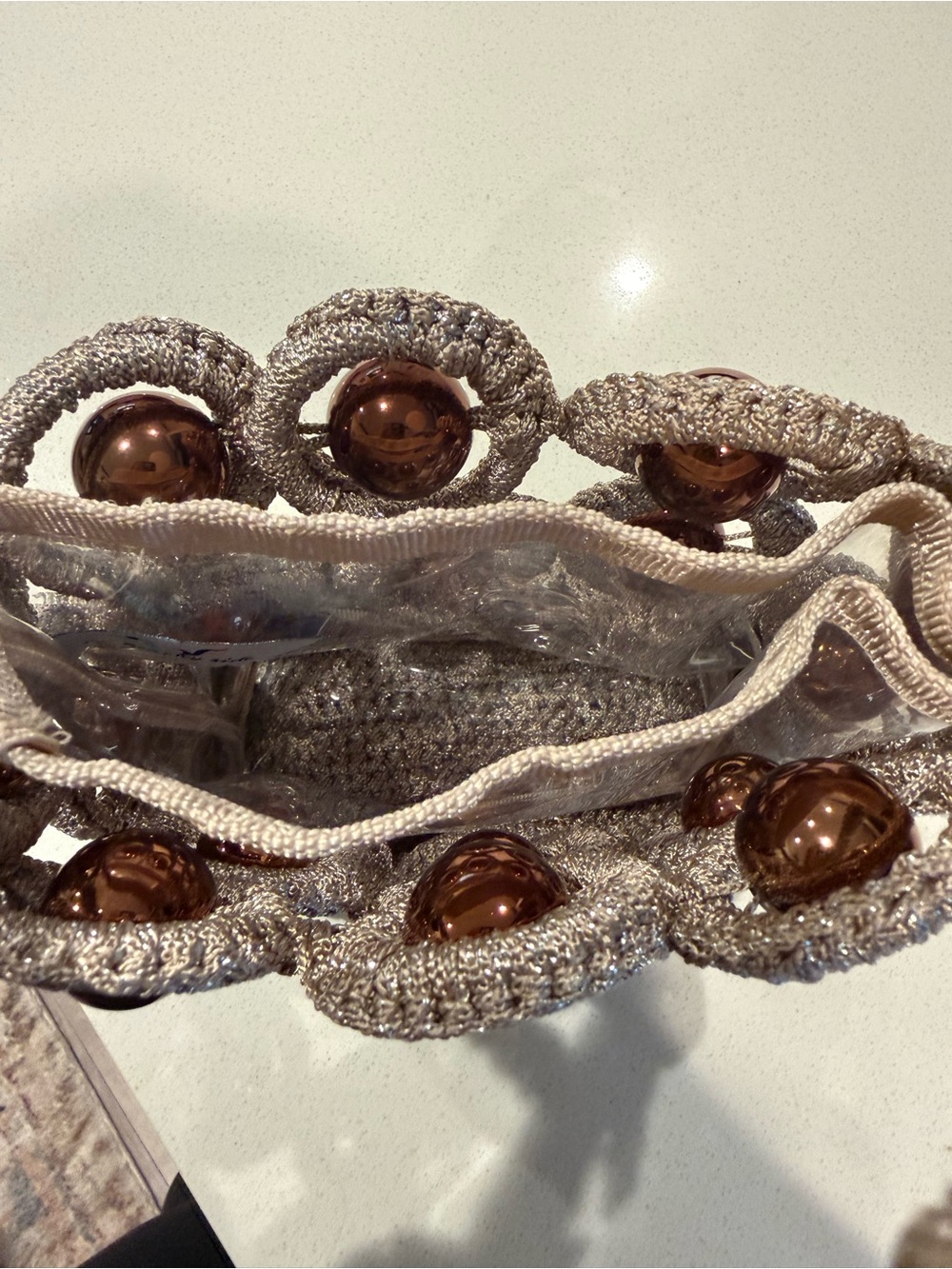 NWOT✨ My Beachy Side Rafa Hand-Crocheted Beaded Bucket Bag Stone Cult Gaia Style - Picture 8 of 9
